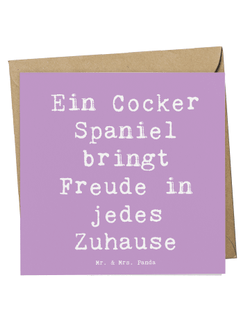 Mr. & Mrs. Panda Deluxe Karte Spruch Cocker Spaniel Freude mit S... in Lavendeltraum