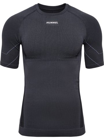 Hummel Hummel T-Shirt Hmlte Multisport Herren Atmungsaktiv Schnelltrocknend Nahtlosen in BLACK/ASPHALT MELANGE