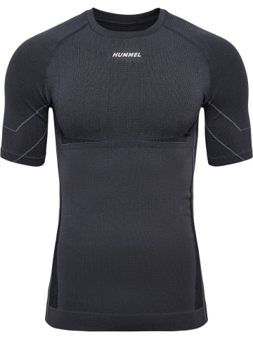Hummel Hummel T-Shirt Hmlte Training Herren Atmungsaktiv Feuchtigkeitsabsorbierenden Nahtlosen in BLACK/ASPHALT MELANGE