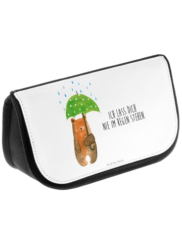 Mr. & Mrs. Panda Kulturtasche Bär Regenschirm mit Spruch in Weiß