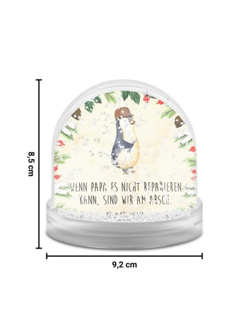 Mr. & Mrs. Panda Weihnachts Schneekugel Wenn Papa es nicht repar... in Naturpapier