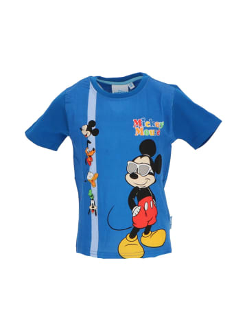 Disney Mickey Mouse Disney Mickey Mouse Kinder T-Shirt mit Aufdruck aus Baumwolle kurzarm in Blau