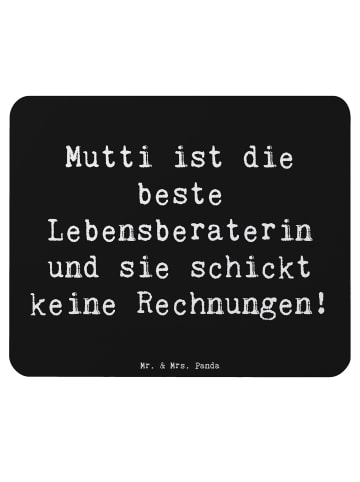Mr. & Mrs. Panda Mauspad Mama Ratschläge mit Spruch in Schwarz
