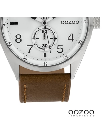 Oozoo Analog-Armbanduhr Oozoo Timepieces braun groß (ca. 42mm)