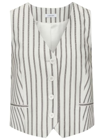 LASCANA Anzugweste in creme-schwaz gestreift