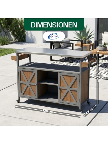 Coemo Servierwagen James Kücheninsel/-wagen in Grau
