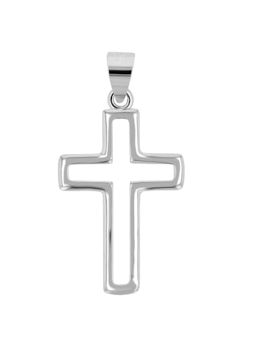 Adeliás Damen Anhänger Kreuz aus 925 Silber in silber