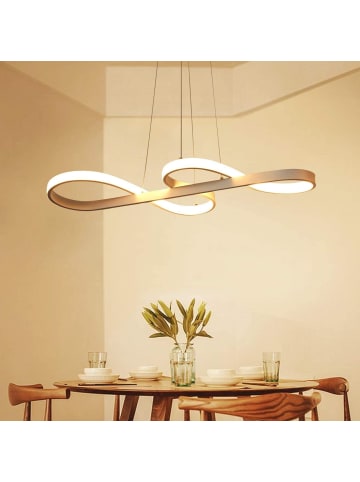 ZMH LED Pendelleuchte modern in Weiß 47W Dimmbar mit Fernbedienung