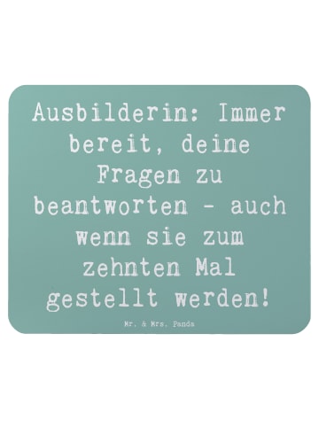 Mr. & Mrs. Panda Mauspad Spruch Ausbilderin Geduld mit Spruch in Meeresbrise