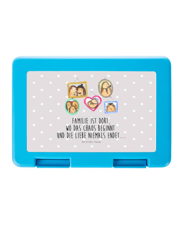 Mr. & Mrs. Panda Bentobox Igel Familie mit Spruch in Grau Pastell