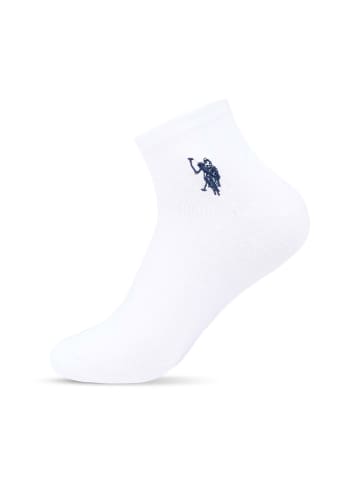 U.S. Polo Assn. U.S. POLO ASSN. Herren Halbsocken Quarter-Socken 6-er Pack P054 in Weiss