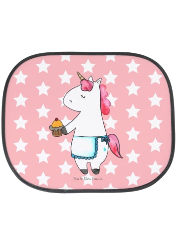 Mr. & Mrs. Panda Auto Sonnenblende Einhorn Muffin ohne Spruch in Rot Pastell