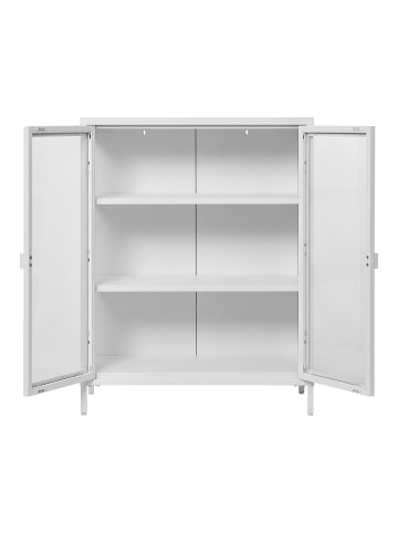 ebuy24 Vitrinenschrank Brisbane Weiß 80 x 40 cm