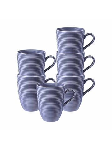 Seltmann Weiden 6er Set Kaffeebecher Beat Color Glaze in 350 ml in Fliederblau