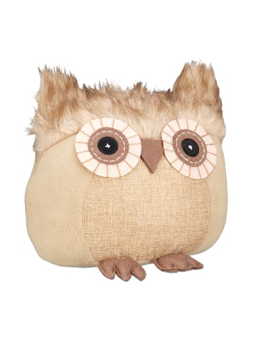 relaxdays 10x Türstopper "Eule" in Braun