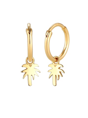 Elli Ohrringe 925 Sterling Silber Palme in Gold