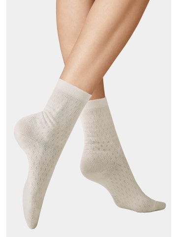 Kunert Socken Open Structure Fashion in offwhite