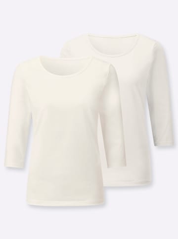 WITT WEIDEN 3/4-Arm-Shirt in ecru + ecru