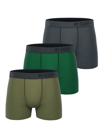 Unbekannt Boxershorts My Essential 3 Pack Boxers Cotton Bio in Green