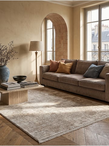 KADIMA DESIGN Kurzflorteppich Abstrakt pflegeleicht Wohnzimmer Schlafzimmer Flur in Beige