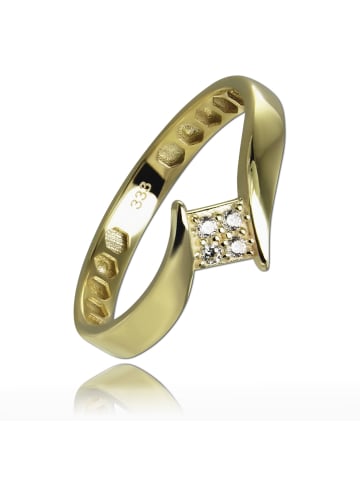BALIA 333 Gelbgold - 8 Karat Damen Ringe Viereck gold Fingerring 54 (17,2)