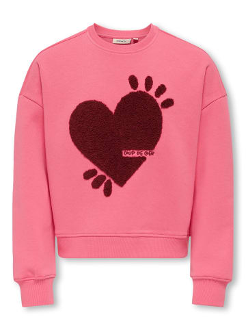 KIDS ONLY Sweatshirt KOGTAMMIE LIFE L/S PRINT O-NECK SWT in pink lemonade