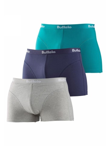 Buffalo Boxer in navy, türkis, grau-meliert