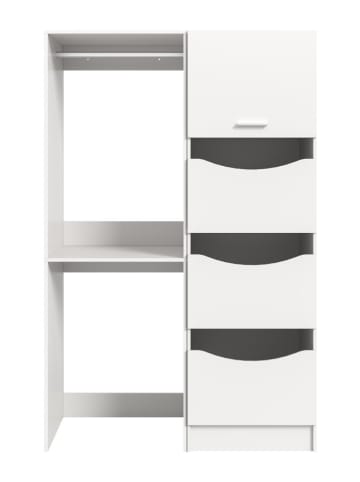 ebuy24 Waschmaschinenschrank Free (2-teilig) Weiß 126 x 68 cm