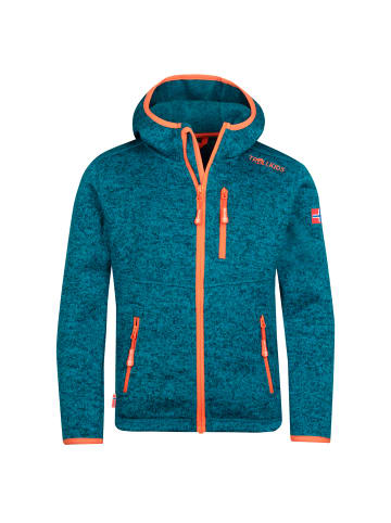 Trollkids Kapuzen Fleecejacke "Jondalen XT" in Atlantisblau/Orange