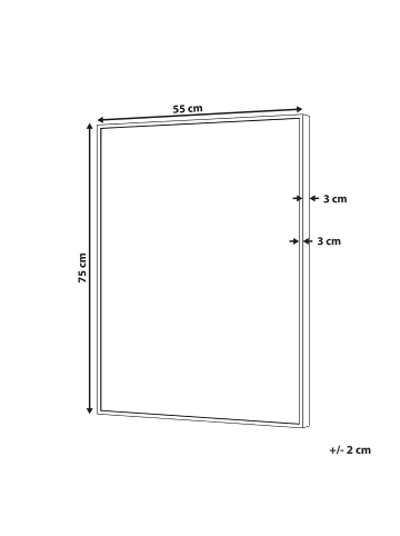 Beliani Wandbild mit Rahmen MOVILLE in Gold - (W) 55 x (H) 75 x (L) 3 cm Vertikal