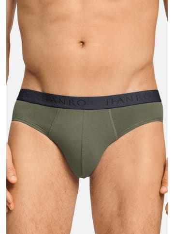 Hanro Slip / Unterhose Cotton Essentials in Charcoal art / smokey olive