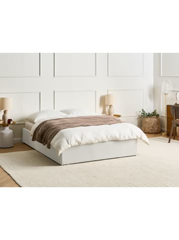 Beliani Doppelbett DINAN in Beige - (W) 149 x (H) 31 x (L) 214 cm