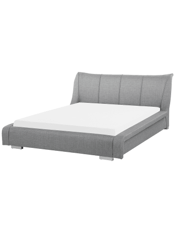 Beliani Doppelbett NANTES in Grau/Silber - (W) 208 x (H) 97 x (L) 237 cm