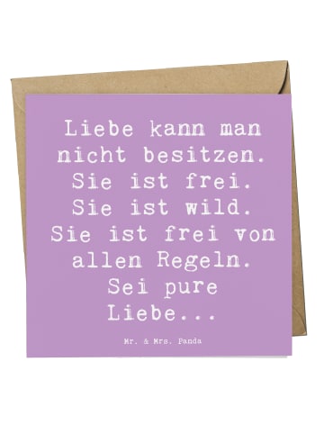 Mr. & Mrs. Panda Deluxe Karte Spruch Liebe und Freiheit mit Spruch in Lavendeltraum