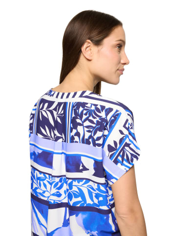 Betty Barclay Longbluse mit Aufdruck in Blau/Weiß