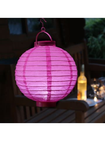 MARELIDA LED Lampion Batteriebetrieb D. 20cm in pink