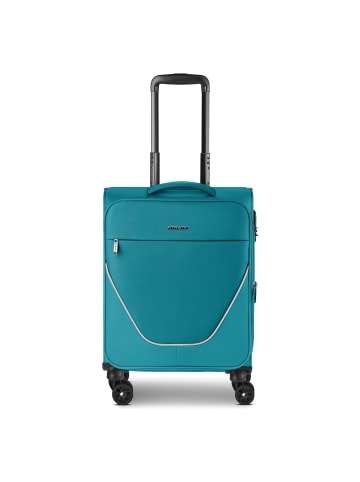 Stratic taska 4 Rollen Kabinentrolley S 55 cm mit Dehnfalte ocean blue