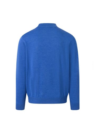 März Pullover Stehkragen Zip 1/1 Arm in Blau