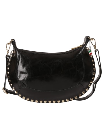 Florence Florence Schultertasche, Umhängetasche Leder schwarz ca. 32cm