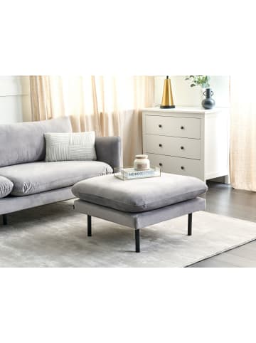 Beliani Ottomane VINTERBRO in Grau/Schwarz - (W) 70 x (H) 44 x (L) 70 cm