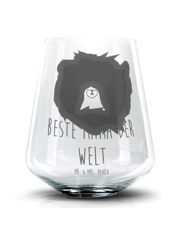 Mr. & Mrs. Panda Whiskyglas Bär Königin mit Spruch in Transparent