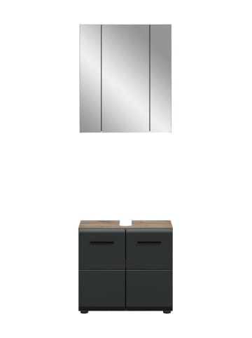 ebuy24 Badmöbelset Ice (2-teilig) Schwarz 60 x 30 cm