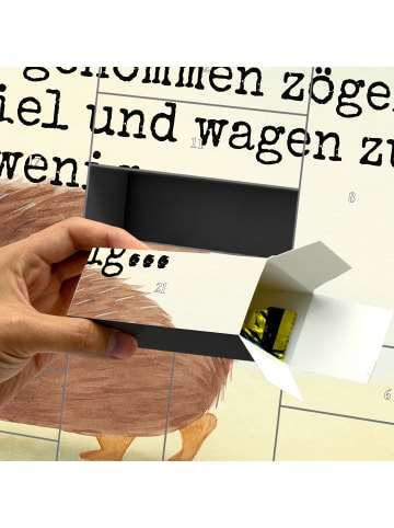 Mr. & Mrs. Panda Befüllbarer Adventskalender Igel Herzen Design ... in Weiß