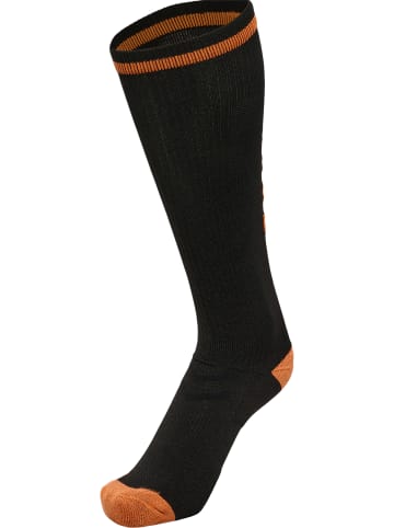 Hummel Long Socken Elite Indoor Multisport Erwachsene in BLACK/ORANGE TIGER