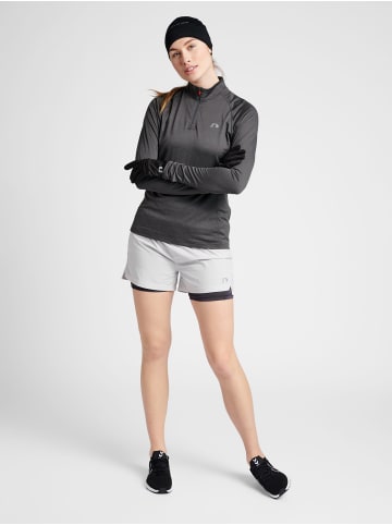 Newline Reißverschluss Sweatshirt Raglanärmel Women 1/2 Damen in FORGED IRON MELANGE