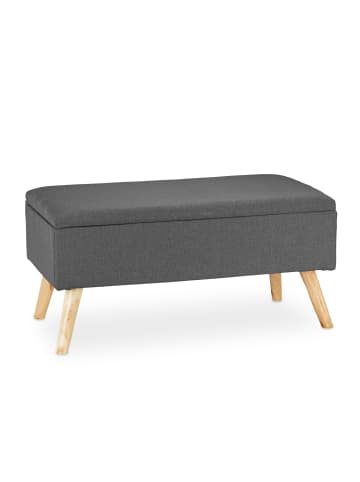 relaxdays Sitzbank in Grau - (B)79,5x (H)39,5 x (T)39,5 cm