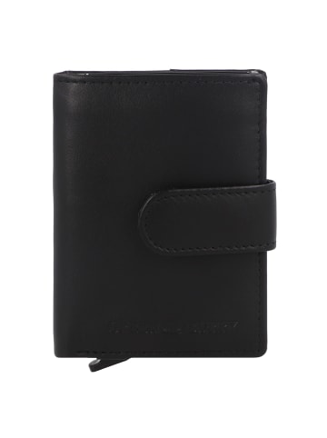 Greenburry Nappa Kreditkartenetui RFID Schutz Leder 8 cm in black