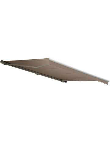 MCW Elektrische Kassetten-Markise H122 mit Volant, Polyester Sand