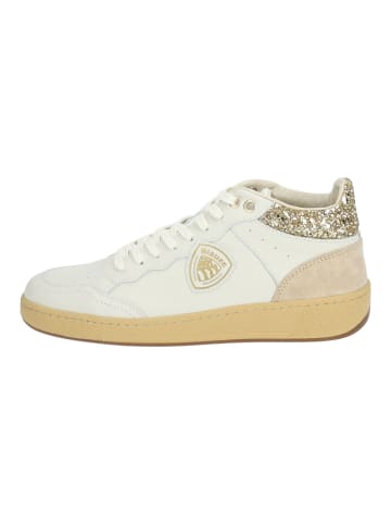 BLAUER USA Sneaker in Weiß/Gold