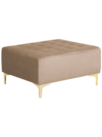 Beliani Ottomane ABERDEEN in Beige/Gold - (W) 80 x (H) 41 x (L) 80 cm